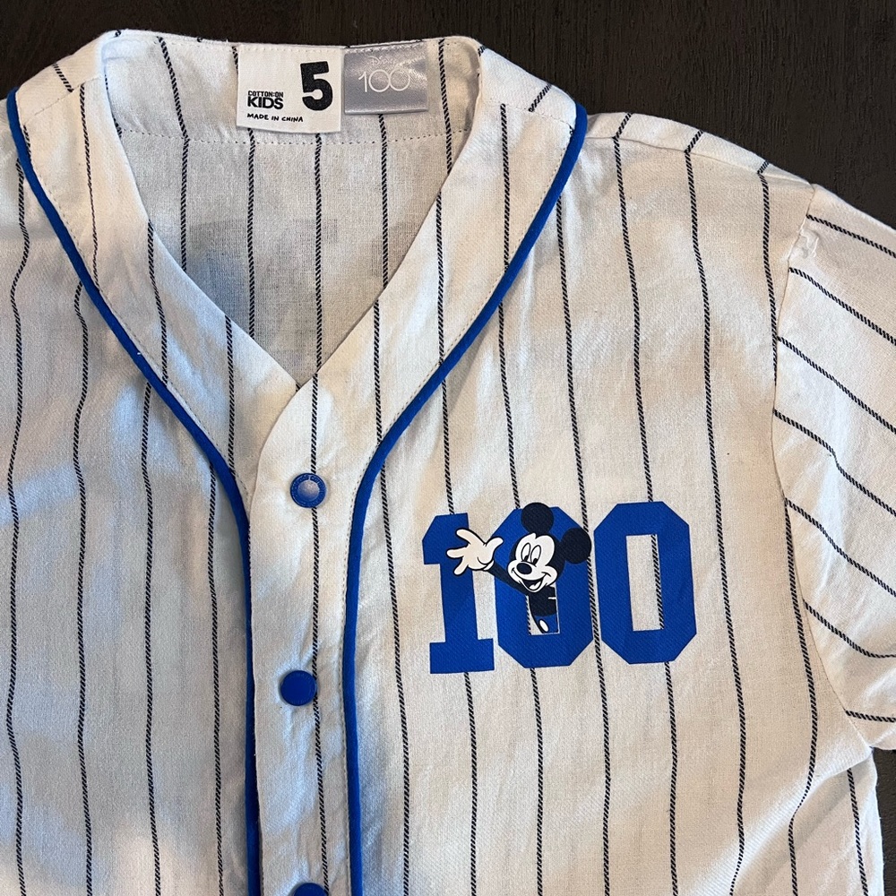 CottonOn Kids Disney 100 Years Baseball Jersey - Picture 3 of 6